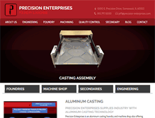 Tablet Screenshot of precision-enterprises.com